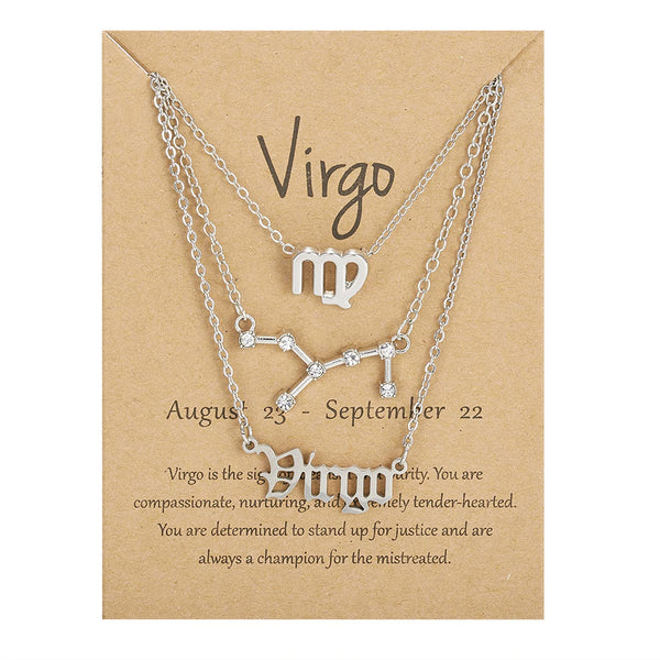 Silver Virgo Layered Necklace Set – Diamonds Fine Jewelry